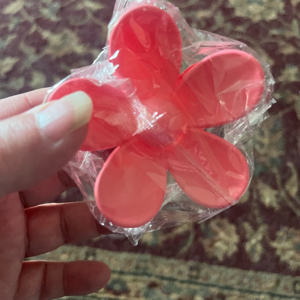 Pink Flower Hair Clip